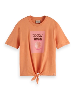 SCOTCH & SODA T-Shirt mit Zierknoten